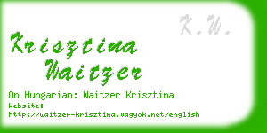 krisztina waitzer business card